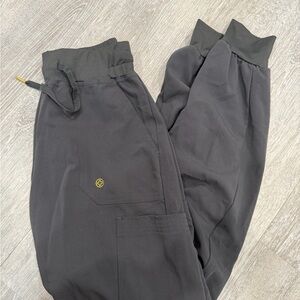 Grey scrub Jogger Pants with Elastic Waist